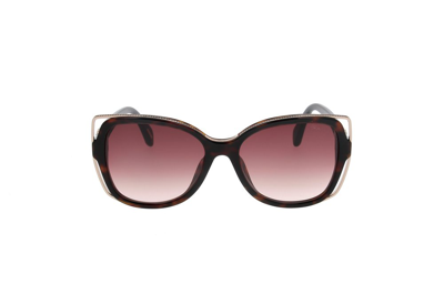 Shop Chopard Eyewear Butterfly Frame Sunglasses In Multi