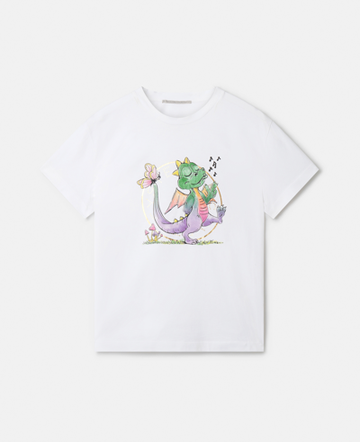 Shop Stella Mccartney Year Of The Dragon Print T-shirt In Pure White
