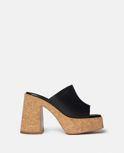 Shop Stella Mccartney Skyla Platform Mule Sandals In Black