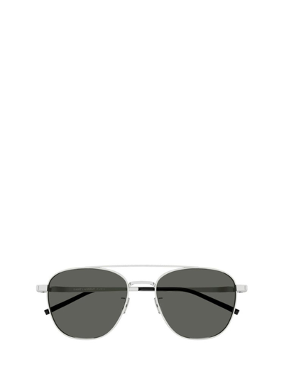 Shop Saint Laurent Eyewear Sl 531 Aviator Sunglasses In Silver