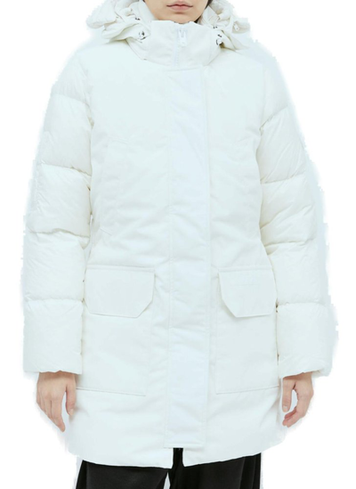 Shop Canada Goose Trillium Hooded Quilted Parka Jacket In White