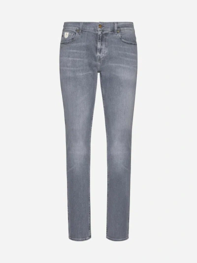 Shop 7 For All Mankind Paxtyn Special Edition Stretch Tek Intact Jeans In Grey