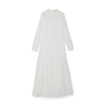 Shop Matin Cuffed-sleeve Dress In White