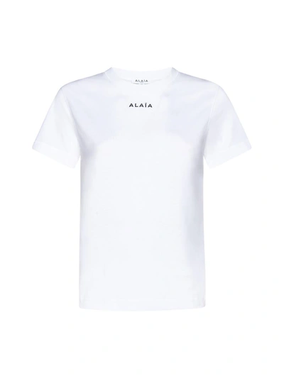 Shop Alaïa Alaia T-shirts And Polos In Blanc Noir