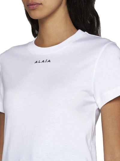 Shop Alaïa Alaia T-shirts And Polos In Blanc Noir