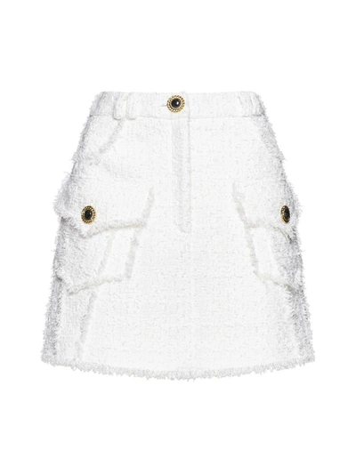 Shop Balmain Skirts In White