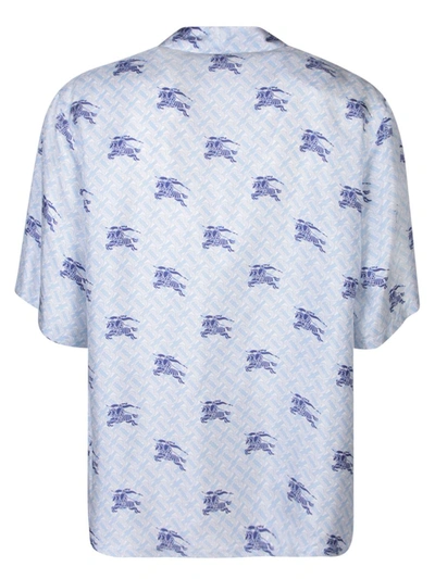 Burberry Ekd Tb-monogram Pyjama Shirt In Blue