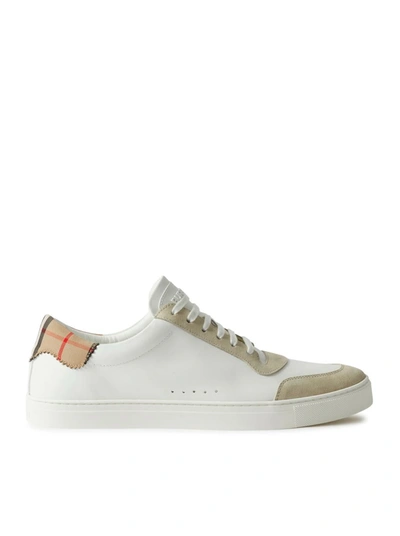Shop Burberry Sneakers Shoes In Nude & Neutrals