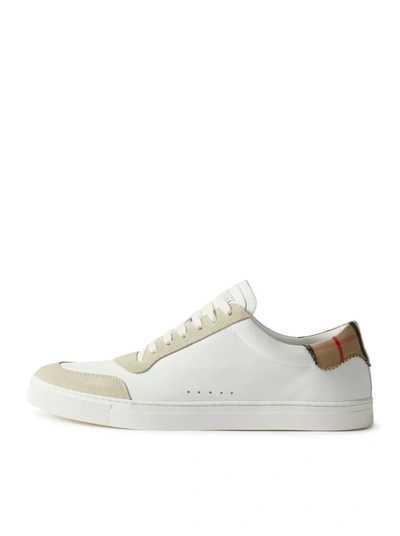 Shop Burberry Sneakers Shoes In Nude & Neutrals