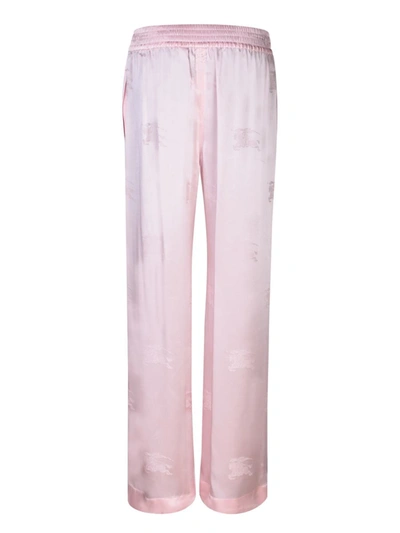 Burberry Trousers In Pink