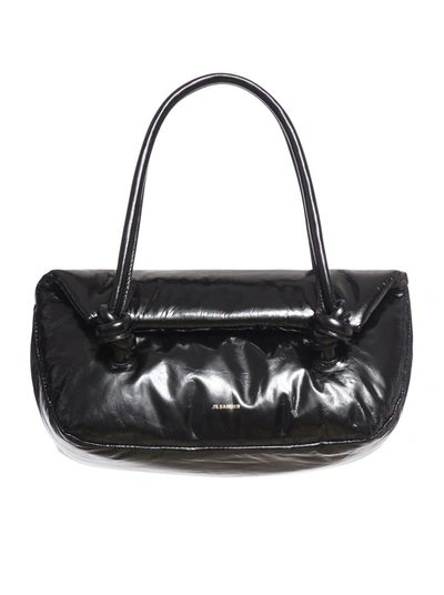Shop Jil Sander One Shoulder Bag In Black