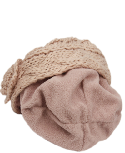 Shop Angela & William Wool Blend Earflap Cap With Sherpa Lining In Indi Pink