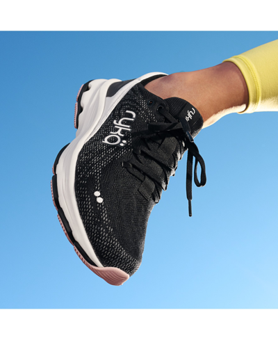 Ryka Devotion X Walking Shoe In Metallic Mesh Fabric