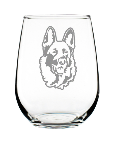 Shop Bevvee German Shepherd Face Dog Gifts Stem Less Wine Glass, 17 oz In Clear