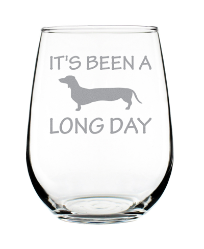 Shop Bevvee It's Been A Long Day Funny Dachshund Dog Gifts Stem Less Wine Glass, 17 oz In Clear