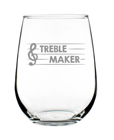 Shop Bevvee Treble Maker Musician Gifts Stem Less Wine Glass, 17 oz In Clear