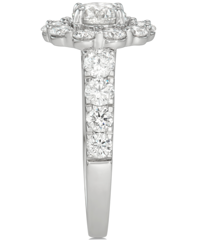 Macy's Diamond Round Halo Bridal Set (3 Ct. T.w.) In 18k White Gold In White Gold