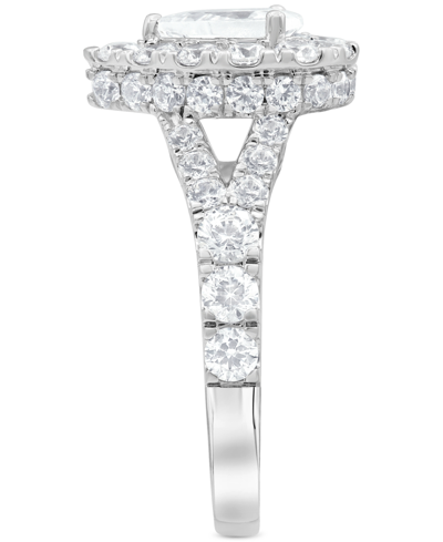 Macy's Diamond Pear Halo Bridal Set (4 Ct. T.w.) In 14k White Gold In White Gold