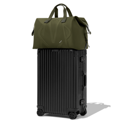 Shop Rimowa Personalised Full-grain Leather Luggage Tag In Khaki Green In 52500050