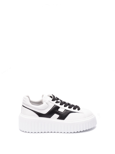 Shop Hogan `h-stripes` Sneakers In White