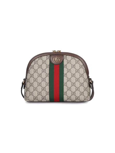 Shop Gucci 'ophidia Gg' Shoulder Bag In Beige
