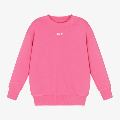 Shop Off-white Pink Cotton Sweatshirt