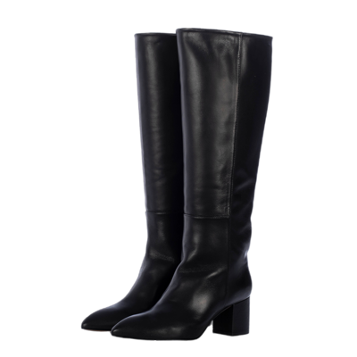 Shop Toral Black Leather Tall Boots
