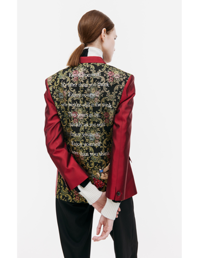 Shop Undercover Tapestry Embroidered Jacket In Red