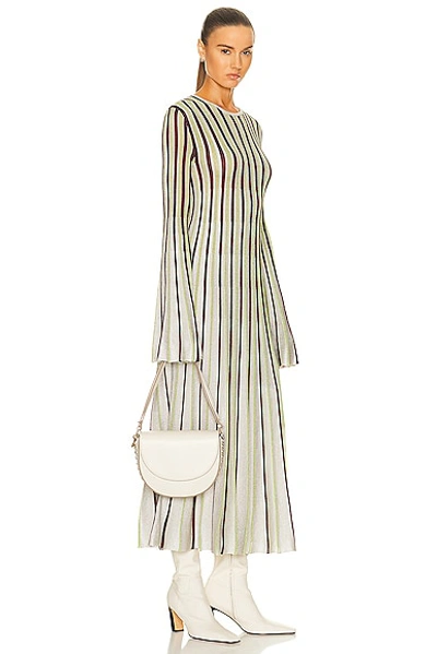 Stella Mccartney Frayme Medium Flap Shoulder Bag In Pure White