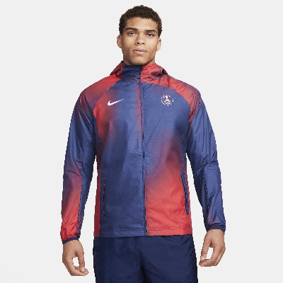 Shop Nike Paris Saint-germain Awf  Men's Soccer Jacket In Blue