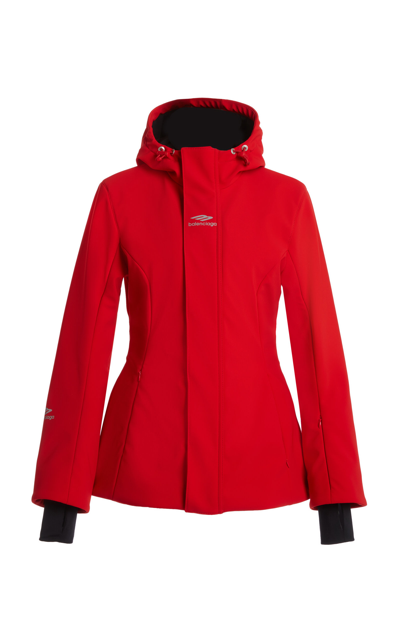 Shop Balenciaga Hourglass Nylon Ski Jacket In Red