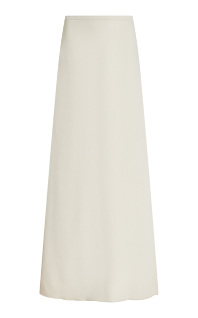 Shop Max Mara Clavier Jersey Maxi Skirt In Ivory