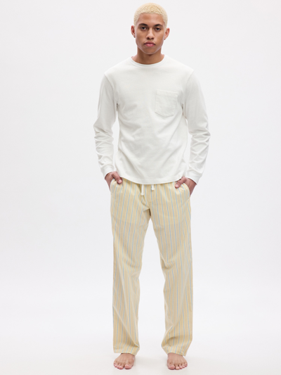 Shop Gap Adult Pajama Pants In Yellow Stripe