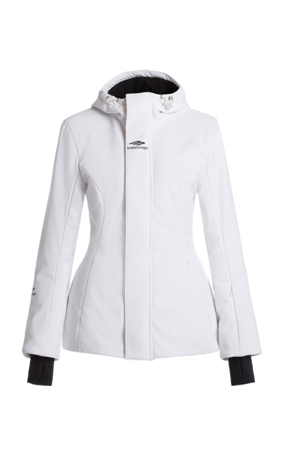 Shop Balenciaga Hourglass Nylon Ski Jacket In White