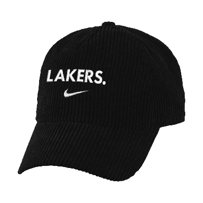 Shop Nike Los Angeles Lakers Icon Edition  Unisex Nba Corduroy Campus Cap In Black