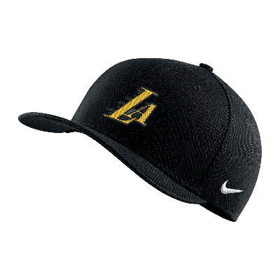 Shop Nike Los Angeles Lakers City Edition  Unisex Nba Swoosh Flex Cap In Black