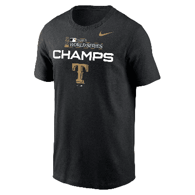 Shop Nike Texas Rangers 2023 World Series Champions Trophy  Men's Mlb T-shirt In Black