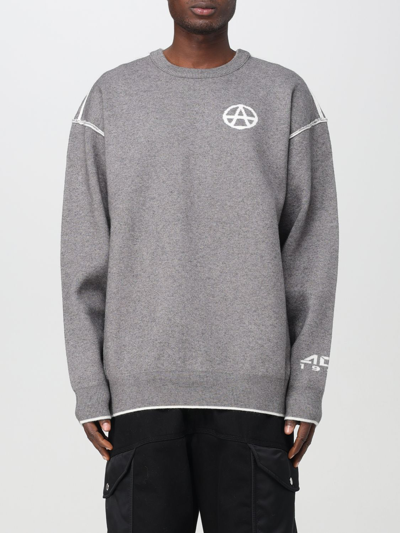 Shop Acupuncture Wool Blend Sweater With Logo In Grey