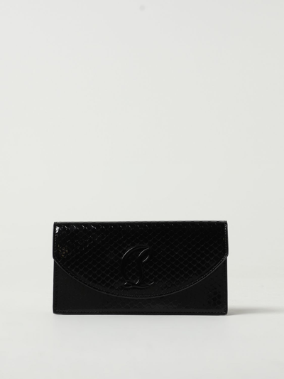 Shop Christian Louboutin Loubi Bag In Python Print Leather In Black