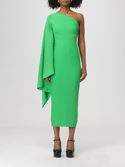 Shop Solace London Lenna One-shoulder Dress In Green