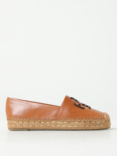 Tory Burch Ines Platform Espadrille In Tan Color Leather In Leather