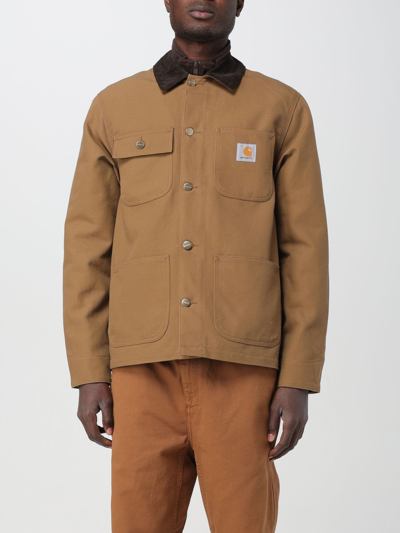 Shop Carhartt Coat  Wip Men Color Brown