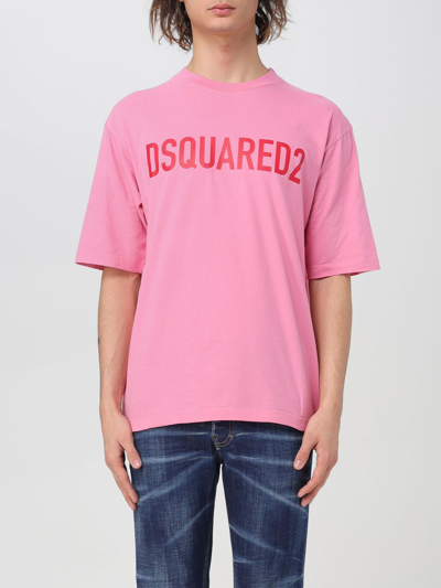 Shop Dsquared2 T-shirt  Men Color Pink