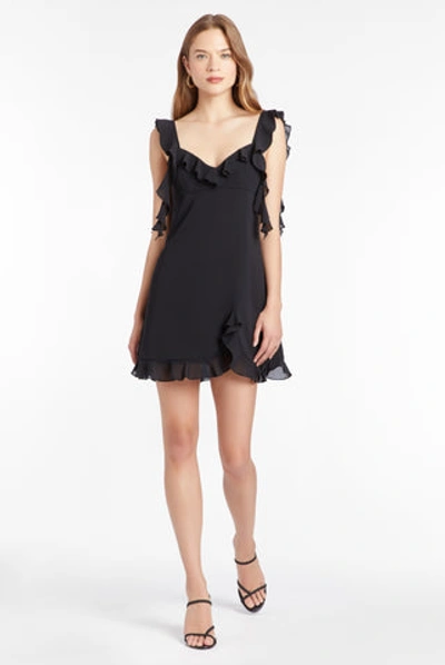 Shop Amanda Uprichard Sonnet Mini Dress In Black