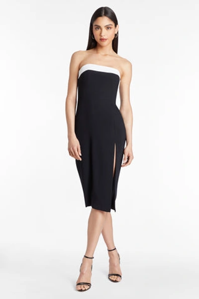 Shop Amanda Uprichard Keller Dress In Black,ivory