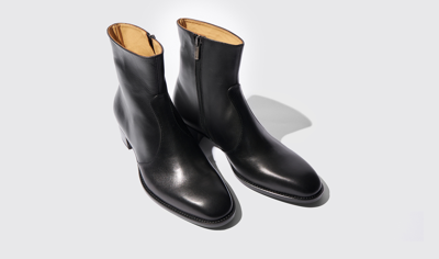 Shop Scarosso Warren Black - Man Boots Black In Black - Calf