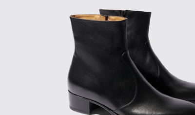 Shop Scarosso Warren Black - Man Boots Black In Black - Calf