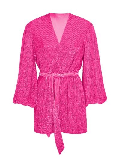 Shop Retroféte Women's Gabrielle Robe Dress In Hot Pink