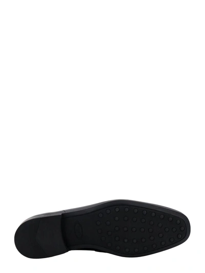 Tod's Smooth Leather Moccasin Loafers With Subtle Stitching In Black