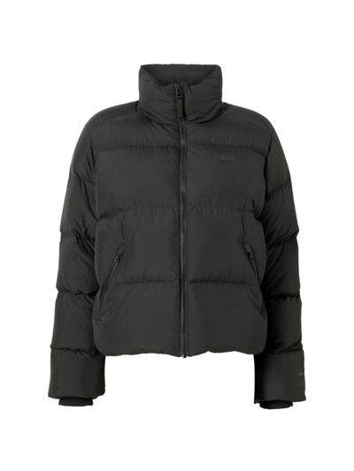 Shop Lacoste X Bandier Women's  Puffer Jacket In Noir